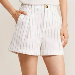 NEW 89th + Madison pinstriped pleated trouser shorts